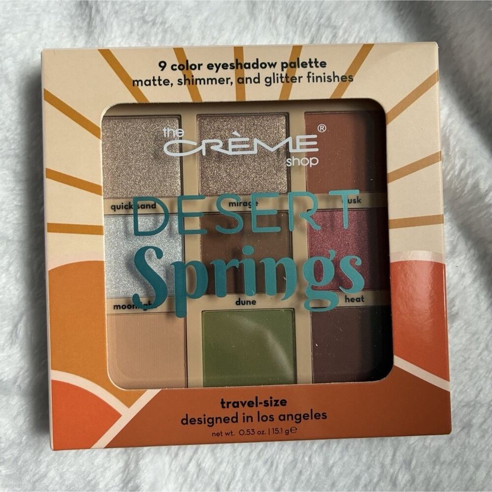 The Crème Shop Desert Springs Eyeshadow Palette Matte Shimmer Glitter
